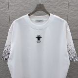 Dior 26SS Classic Embroidered Bee Logo Short Sleeve Unisex Casual Round Neck T-shirt