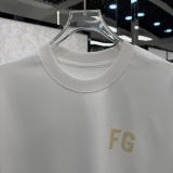 Fear of God 26SS classic plush logo printed short sleeved Unisex casual Loose T-shirt