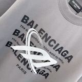 Balenciaga 26SS Fashion Plush Logo Printed Short Sleeve Unisex Casual Loose T-shirt