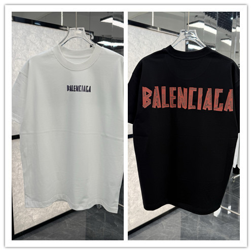 Balenciaga 26SS Classic Logo Printed Short Sleeve Unisex Casual Loose T-shirt
