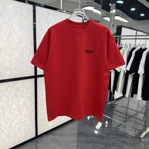 Balenciaga 26SS Fashion 3D Plush Logo Printed Short Sleeve Unisex Casual Loose T-shirt