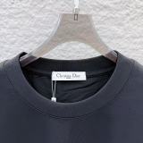 Dior Classic Embroidered Logo Short Sleeve Unisex Loose Casual T-shirt