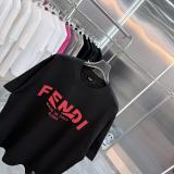 Fendi 26SS Fashion Logo Printed Short Sleeve Unisex Casual Loose T-shirt