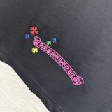 Chrome Hearts 26SS Fashion Embroidered Cross Embroidered Short Sleeve Unisex Casual Round Neck T-shirt