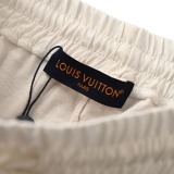 Louis Vuitton Classic Logo Printed Splicing Knitted Short Sleeve Drawstring Shorts Set