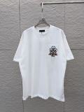 Chrome Hearts 26SS Fashion Embroidered Cross Embroidered Short Sleeve Unisex Casual Round Neck T-shirt