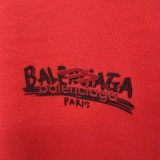 Balenciaga 26SS Fashion 3D Plush Logo Printed Short Sleeve Unisex Casual Loose T-shirt