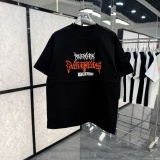 Balenciaga 26SS Personalized Foam Logo Printed Short Sleeve Unisex Casual Loose T-shirt