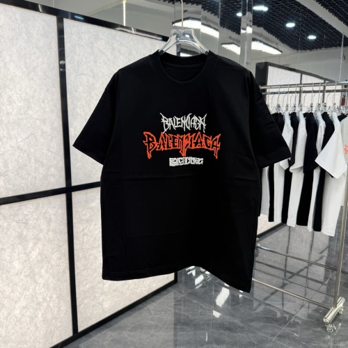 Balenciaga 26SS Personalized Foam Logo Printed Short Sleeve Unisex Casual Loose T-shirt