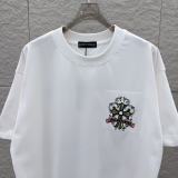 Chrome Hearts 26SS Fashion Embroidered Cross Embroidered Short Sleeve Unisex Casual Round Neck T-shirt