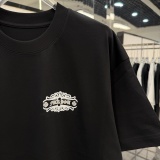 Chrome Hearts 26SS Fashion Sanskrit Cross Printed Short Sleeve Unisex Casual Loose T-shirt