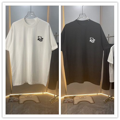 Dior Classic Logo Printed Short Sleeve Unisex Casual Versatile T-shirt