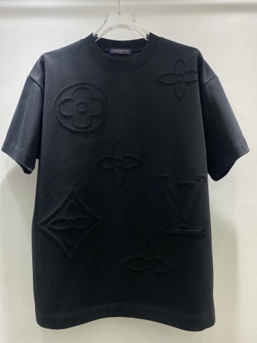 Louis Vuitton 26SS Classic Hollow Jacquard Short Sleeve Unisex Casual Loose T-shirt