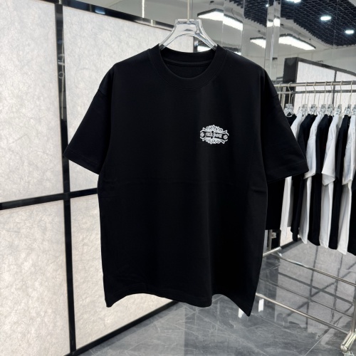 Chrome Hearts 26SS Fashion Sanskrit Cross Printed Short Sleeve Unisex Casual Loose T-shirt
