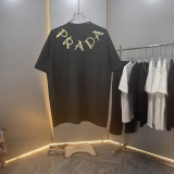 Prada Personalized Logo Printed Short Sleeve Unisex Casual Versatile T-shirt