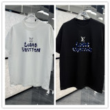 Louis Vuitton 26SS Fashion 3D Flocked Logo Print Unisex Casual Loose T-Shirt