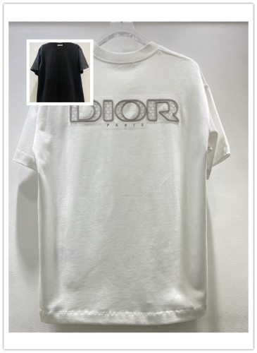 Dior 26SS Classic Embroidered Logo Short Sleeve Unisex Casual Loose T-shirt
