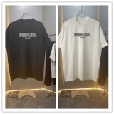 Prada Classic Logo Printed Short Sleeve Unisex Casual Versatile T-shirt