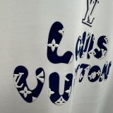 Louis Vuitton 26SS Fashion 3D Flocked Logo Print Unisex Casual Loose T-Shirt