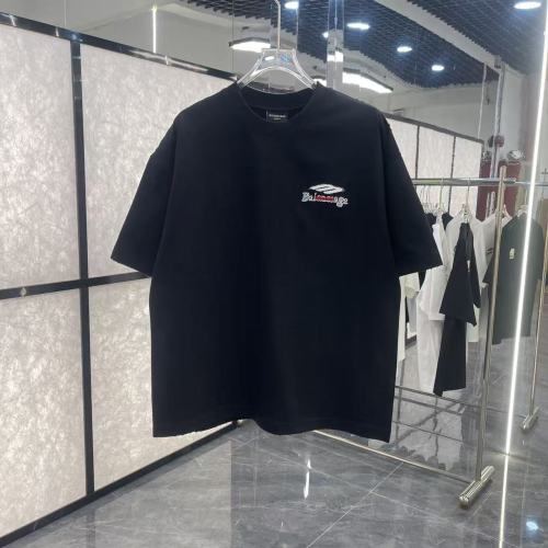 Balenciaga 26SS Fashion Heavy Industry Embroidered Logo Short Sleeve Unisex Casual Versatile T-shirt