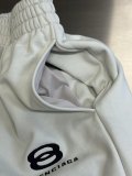 Balenciaga Classic Embroidered Logo Fleece Pants Couple Casual Loose Sports Pants