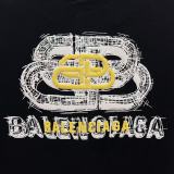 Balenciaga 26SS Fashion 3D Embroidered Logo Short Sleeve Unisex Casual Versatile T-shirt