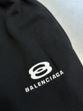 Balenciaga Classic Embroidered Logo Fleece Pants Couple Casual Loose Sports Pants