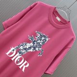 Dior Fashion Logo Printed Short Sleeve Unisex Casual Versatile T-shirt