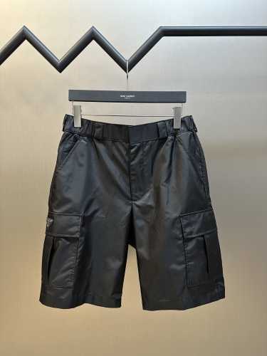 Prada Classic Triangle Logo Nylon Flip Pocket Work Shorts