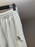 Balenciaga Classic Embroidered Logo Fleece Pants Couple Casual Loose Sports Pants