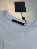 Louis Vuitton Fashion Embossed Logo Short Sleeve Unisex Versatile Casual T-shirt