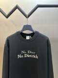 Dior Classic Embroidered Logo Round Neck Hoodie Couple Versatile Casual Sweatshirt