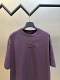 Louis Vuitton Fashion Embossed Logo Short Sleeve Unisex Versatile Casual T-shirt