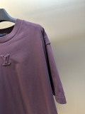 Louis Vuitton Fashion Embossed Logo Short Sleeve Unisex Versatile Casual T-shirt