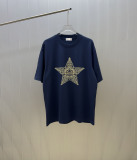 Dior Classic Star Logo Printed Short Sleeve Unisex Casual Versatile T-shirt