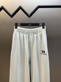 Balenciaga Classic Embroidered Logo Fleece Pants Couple Casual Loose Sports Pants