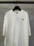 Fendi New Couple Classic FF Casual Versatile Wool Knitted Short Sleeve