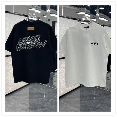 Louis Vuitton 26SS Fashion Embroidered Logo Short Sleeve Unisex Casual Versatile T-shirt