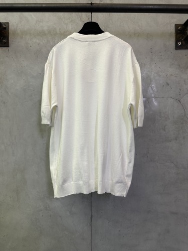 Fendi New Couple Classic FF Casual Versatile Wool Knitted Short Sleeve