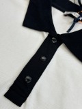 Moncler Fashion Embroidered Logo Contrast Collar Short Sleeve Polo Shirt