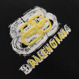 Balenciaga 26SS Fashion 3D Embroidered Logo Short Sleeve Unisex Casual Versatile T-shirt