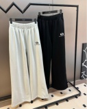 Balenciaga Classic Embroidered Logo Fleece Pants Couple Casual Loose Sports Pants