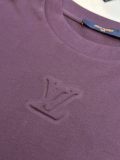 Louis Vuitton Fashion Embossed Logo Short Sleeve Unisex Versatile Casual T-shirt