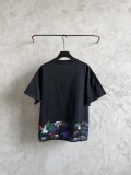 Balenciaga 26SS Fashion Graffiti Embroidered Logo Short Sleeve Unisex Casual Washed T-shirt
