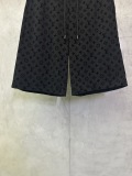 Louis Vuitton Classic Full Plush Logo Printed Short Sleeve Unisex Casual Loose Shorts Set