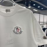Moncler 26SS Classic Patchwork Embroidered Logo Short Sleeve Unisex Casual Oversize T-shirt