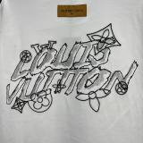Louis Vuitton 26SS Fashion Embroidered Logo Short Sleeve Unisex Casual Versatile T-shirt