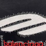 Balenciaga 26SS Fashion Heavy Industry Embroidered Logo Short Sleeve Unisex Casual Versatile T-shirt
