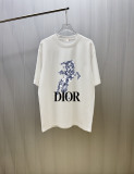 Dior Fashion Logo Printed Short Sleeve Unisex Casual Versatile T-shirt