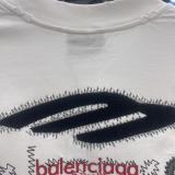 Balenciaga 26SS Fashion Heavy Industry Embroidered Logo Short Sleeve Unisex Casual Versatile T-shirt